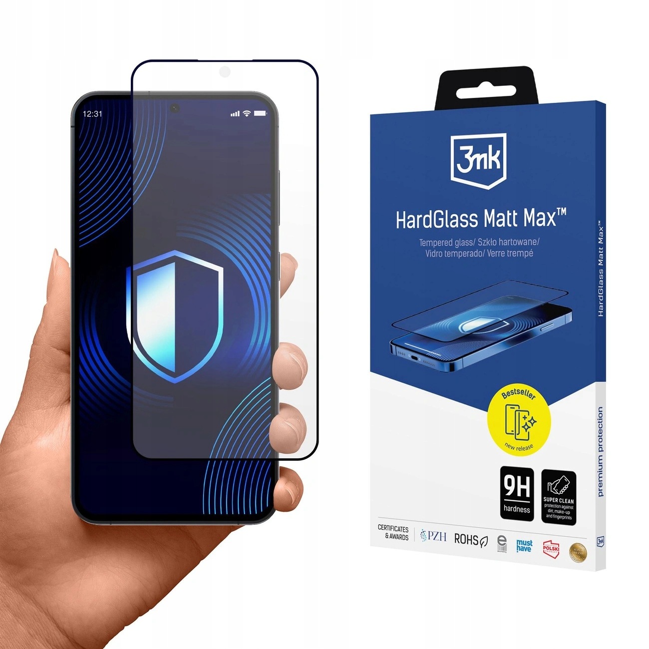 Matowe szkło hartowane 3mk HardGlass Matt Max na Samsung Galaxy S25