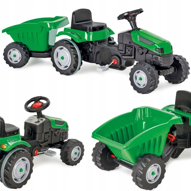

Duży Zestaw Traktor na Pedały z Przyczepką