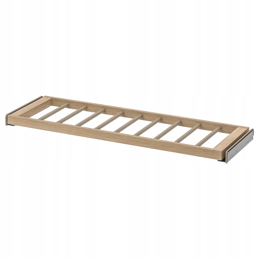 Ikea Komplement Wysuwany wieszak na spodnie, dąb 100x35 cm
