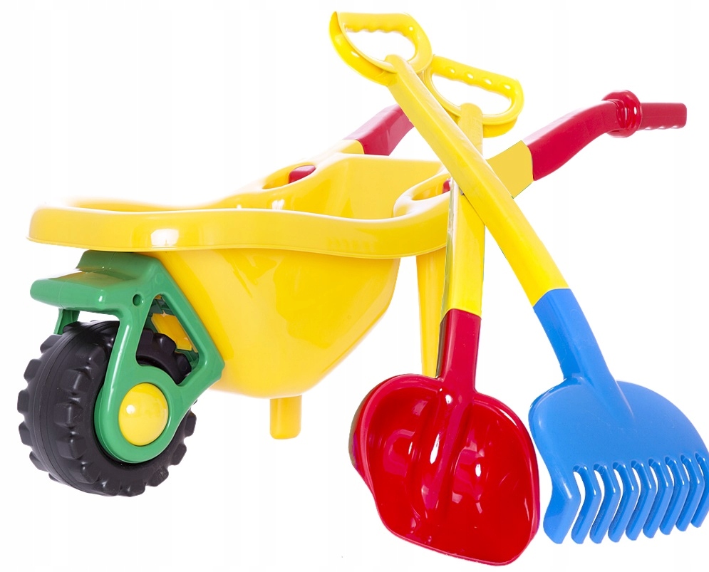 DUŻY ZESTAW TACZKA + KOSIARKA + ŁOPATA + GRABIE Marka inna