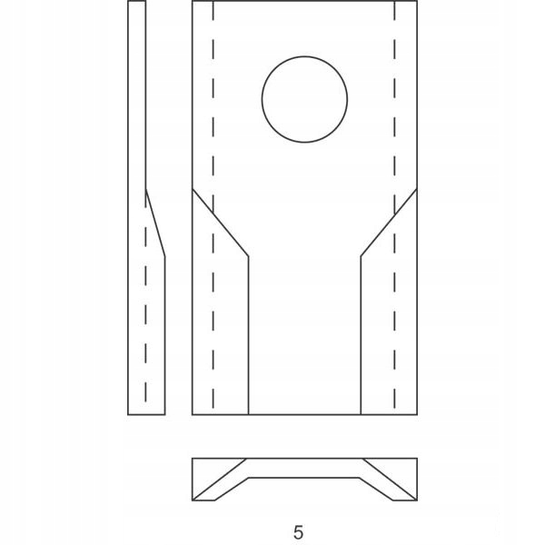 Nożyk kosiarki 120x48x4 fi-18,5 lewy Vicon Fella Numer katalogowy części KVN99358699KR1