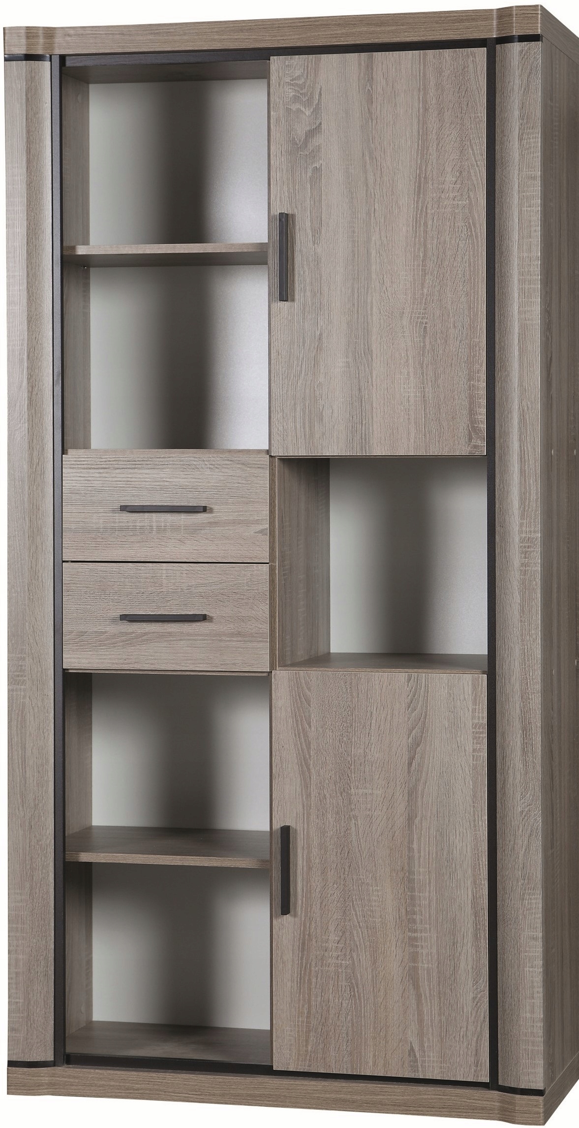 REGAŁ stojący szuflady półki truflowy DALLAS D-23