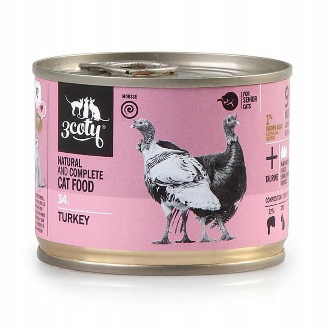 3Kočky Turkey pro seniory 180g