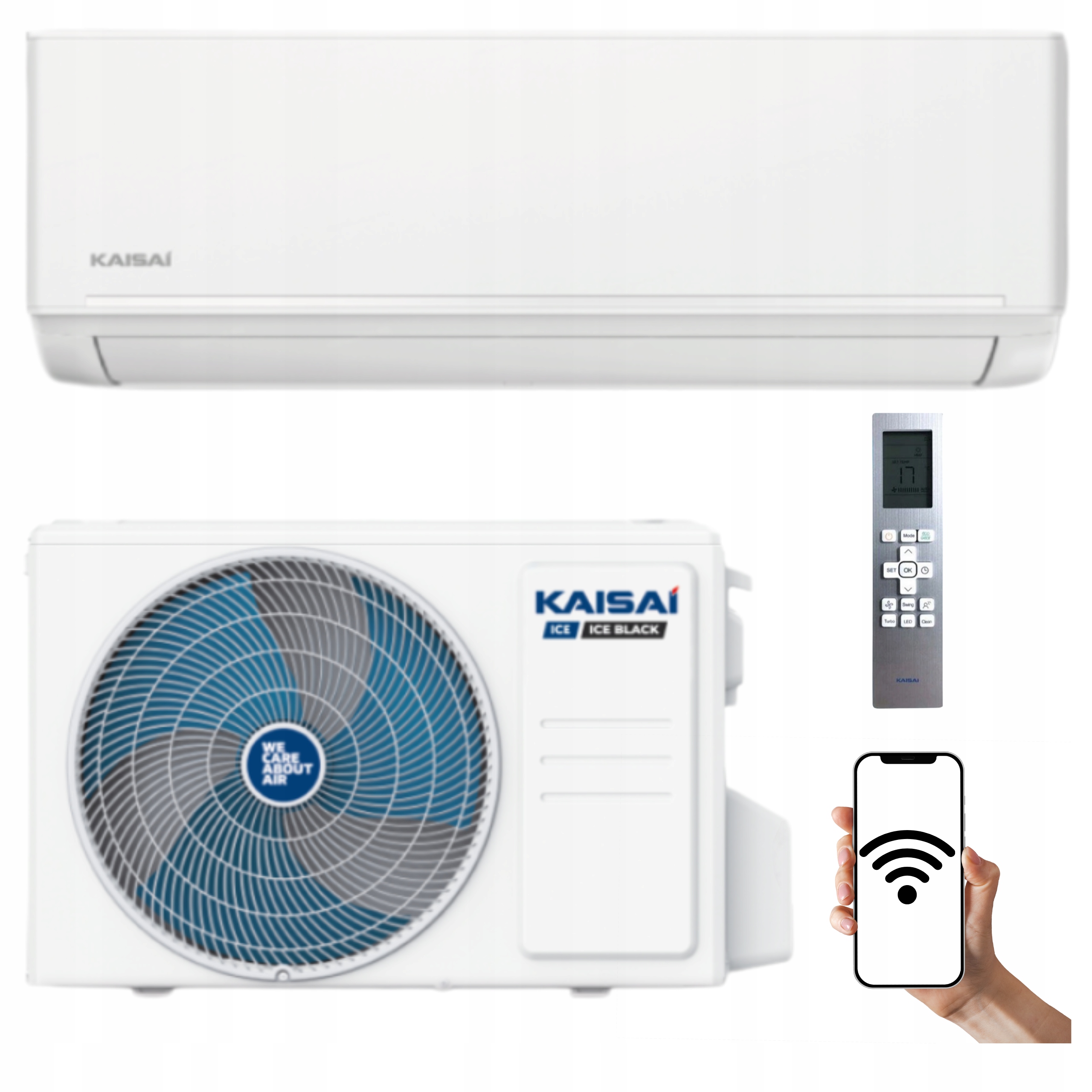 Domáci nástenný klimatizátor Kaisai Ice 3,5 kW 40 m2 Wifi Ohrievač BioHEPA