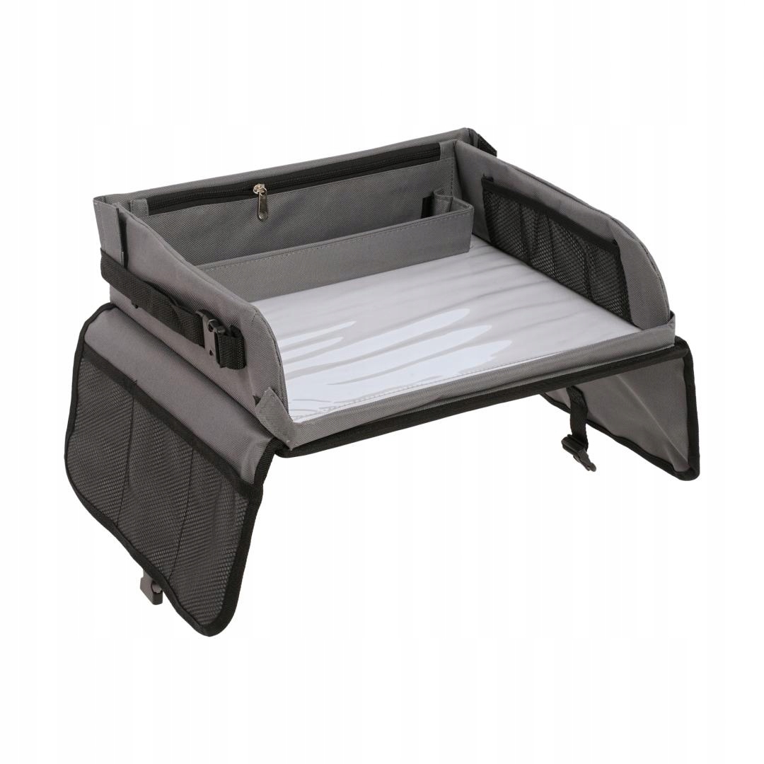 Levně Autosedačkový stolek U-Grow UGMC-095GY, voděodolný, kapsy, šedý