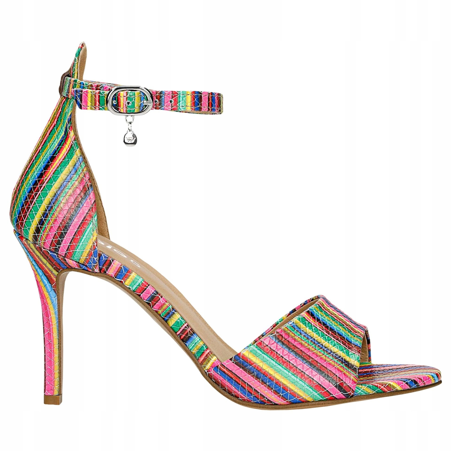 Barevné dámské sandály na podpatku vel. 39