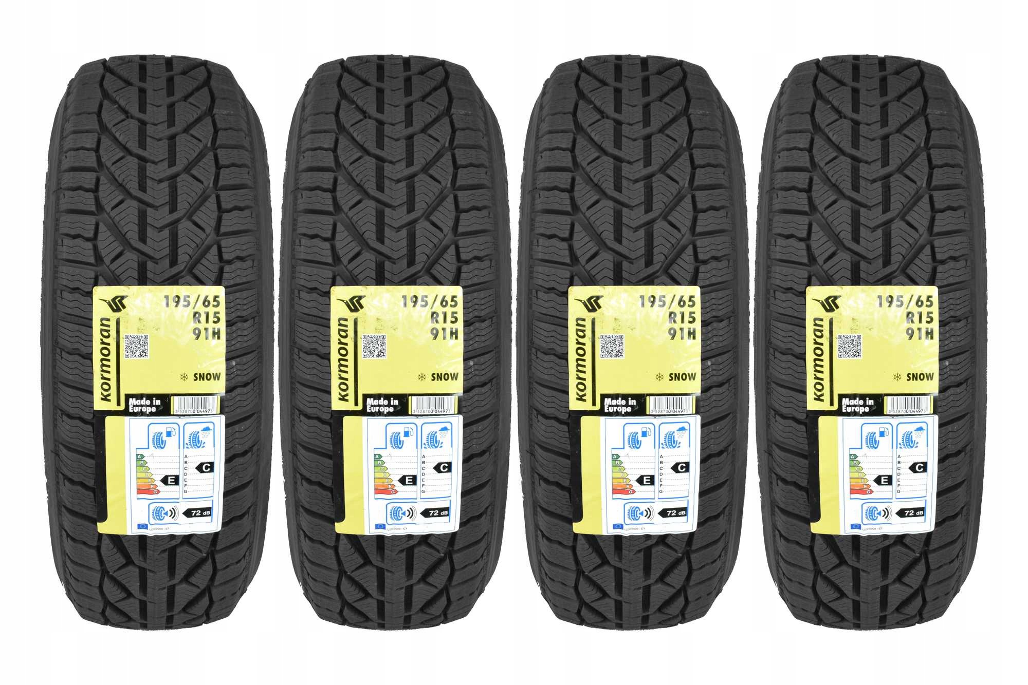 4 opony zimowe 195/65R15 Kormoran Snow 2026