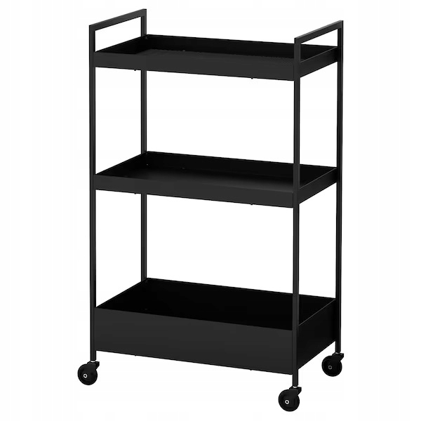 

Ikea Nissafors Wózek, czarny 50.5x30x83