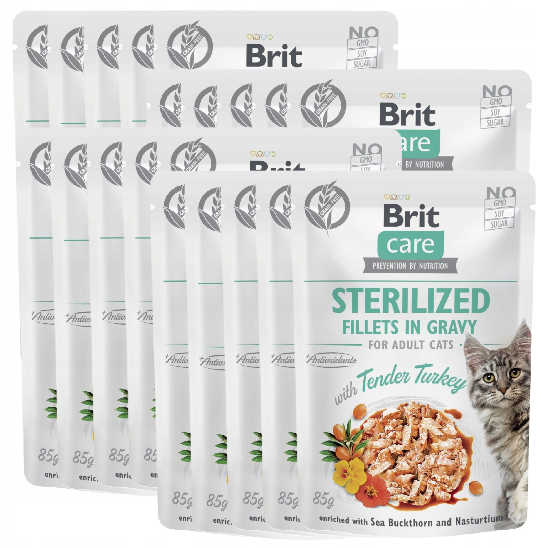 Levně Brit Care Cat Fillets In Gravy Sterilized Krůta in Gravy 20 balení 20x85g
