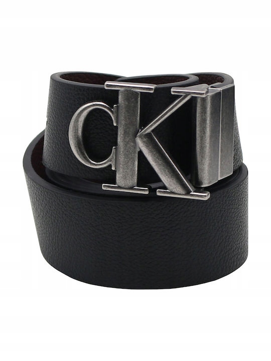 Calvin Klein Pánský Černohnědý Pásek S Kovovou Sponou Ck 90 6EA