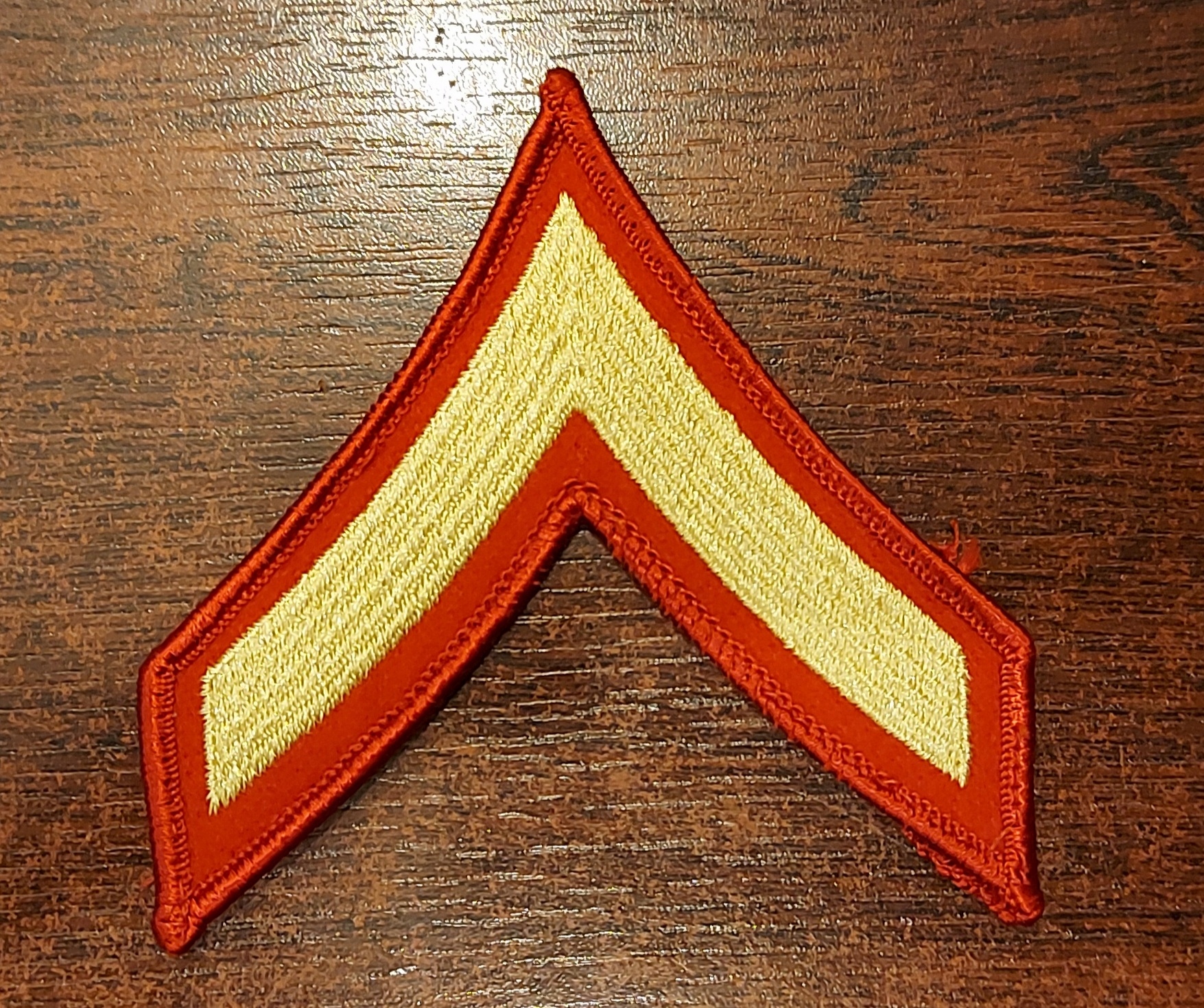 Naszywka Szewron Private First Class (2szt.) Złoty/Czerwony Bez rzepu