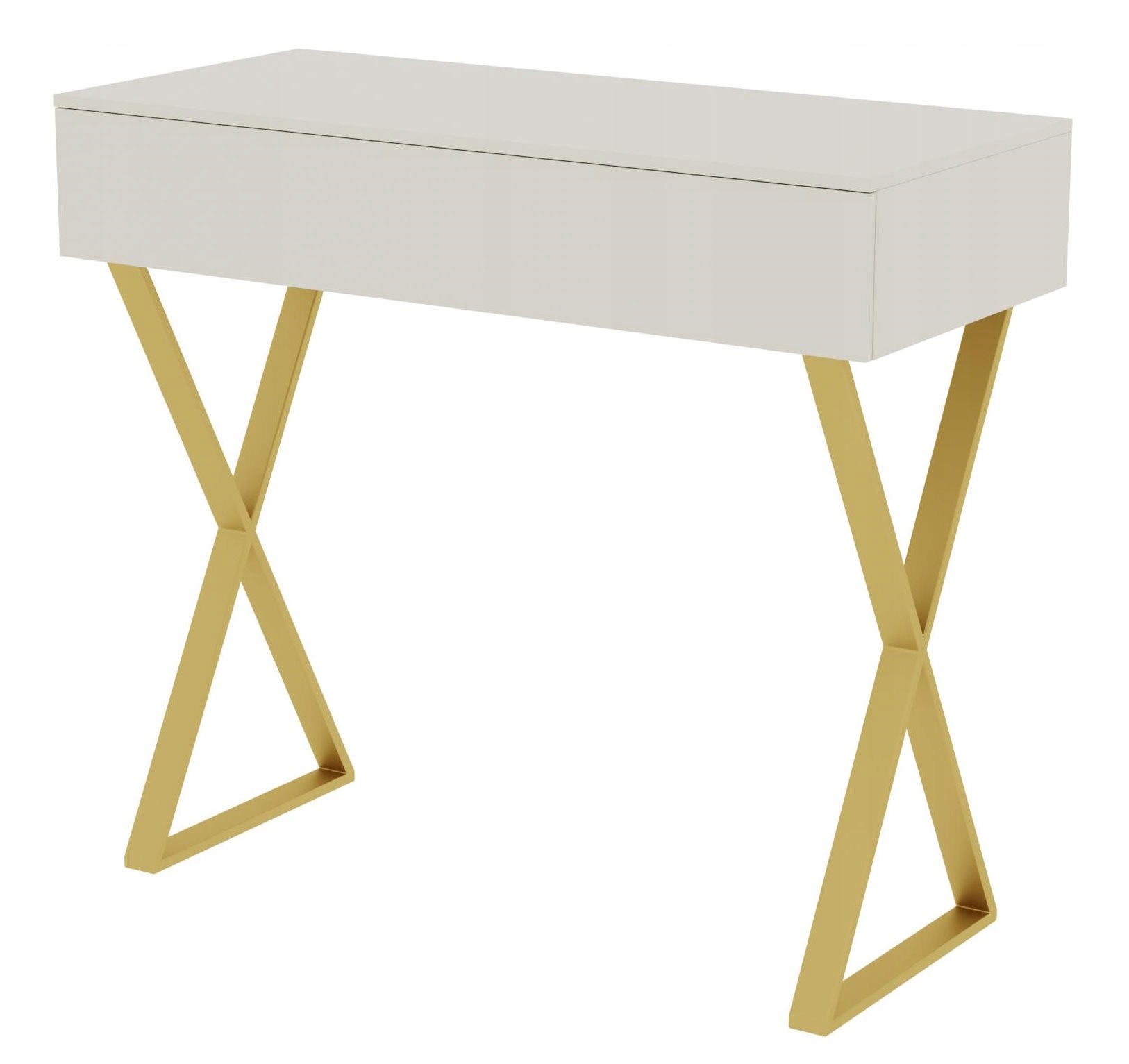 Toaletka konzola Voga 90 cm kašmír zlaté nožičky X