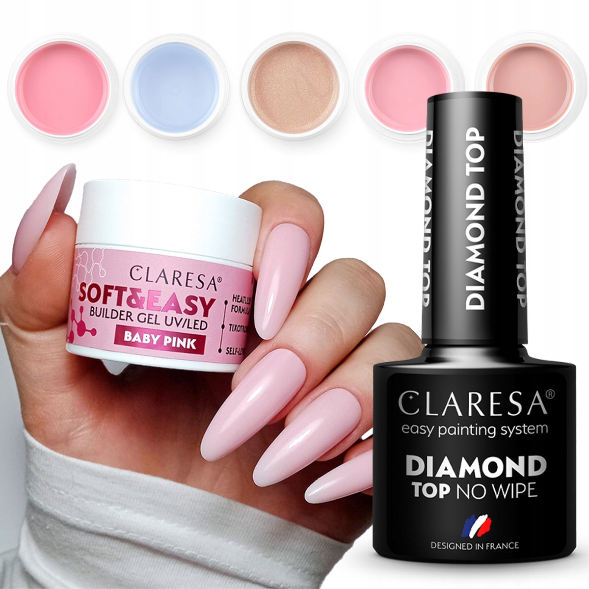 

Zestaw do paznokci 1+1 Żel 45g Top Claresa