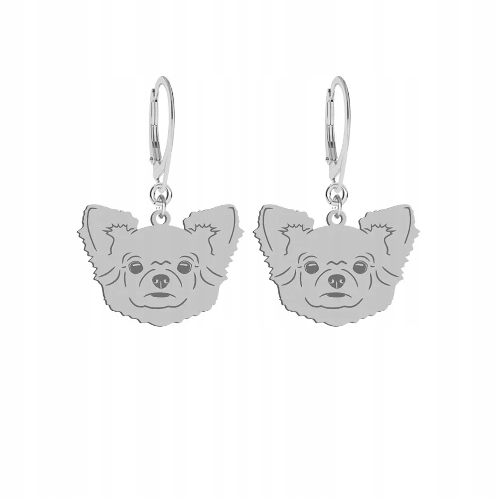 Stříbrné Náušnice s pejskem Chihuahua 925 Dárek Gravírování Bonus