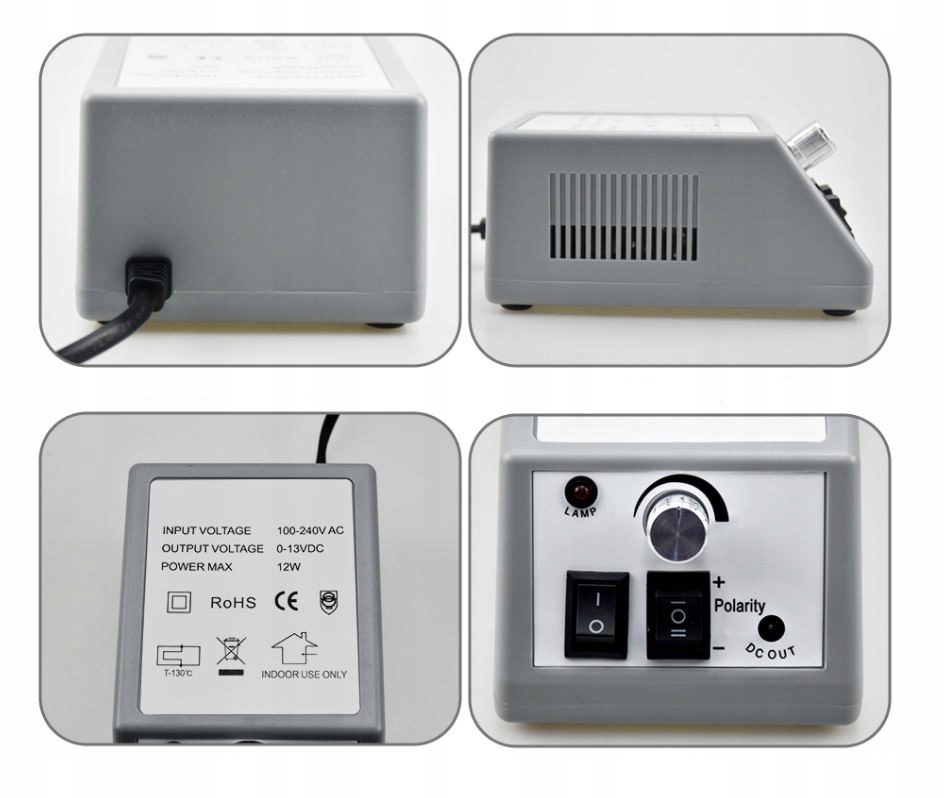 ZESTAW FREZARKA DO PAZNOKCI MANICURE + KOMPLET 48 FREZÓW Zasilanie sieciowe