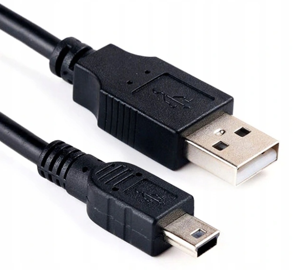 Kabel Usb Mini Szybkie Ładowanie 80CM Czarny Mocny