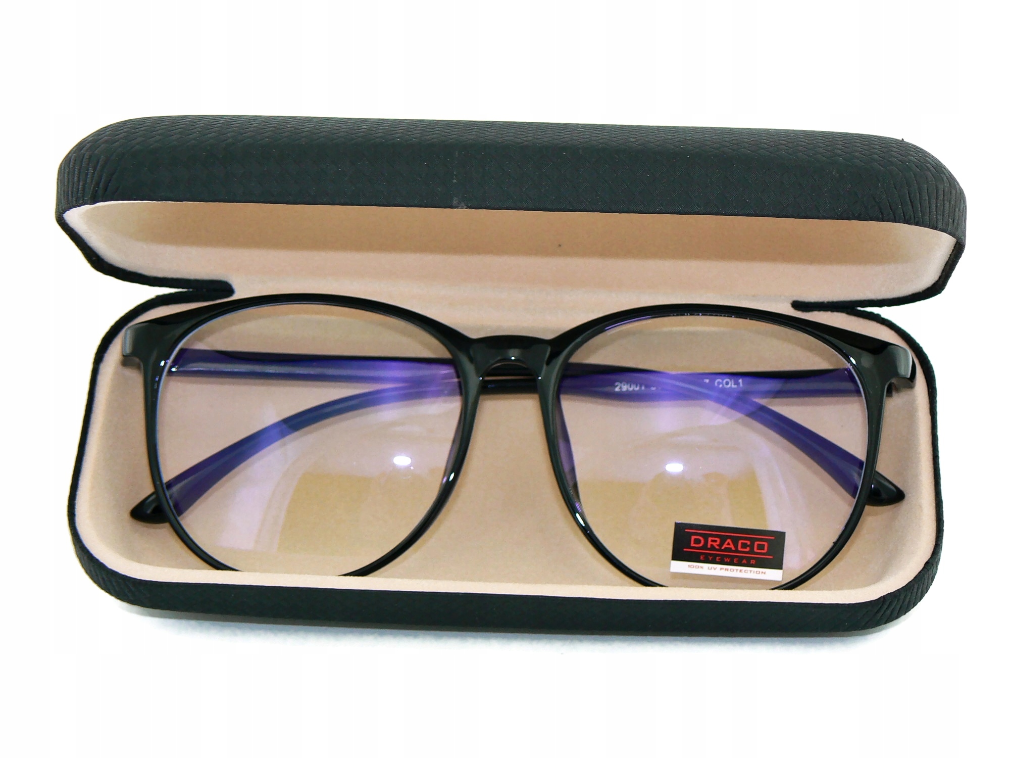 

Okulary Zerówki Antyrefleks Duże Okrągłe kujonki