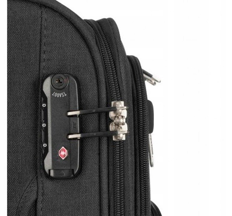 KOMPLET WALIZEK MATERIAŁOWYCH Z KOSMETYCZKĄ WITTCHEN 56-3S-50K-12 GRAFIT Rodzaj miękka