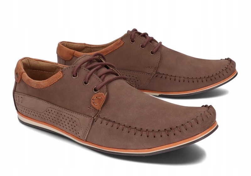 

Buty Męskie Obuwie Casual Skóra 875 Brązowy 47