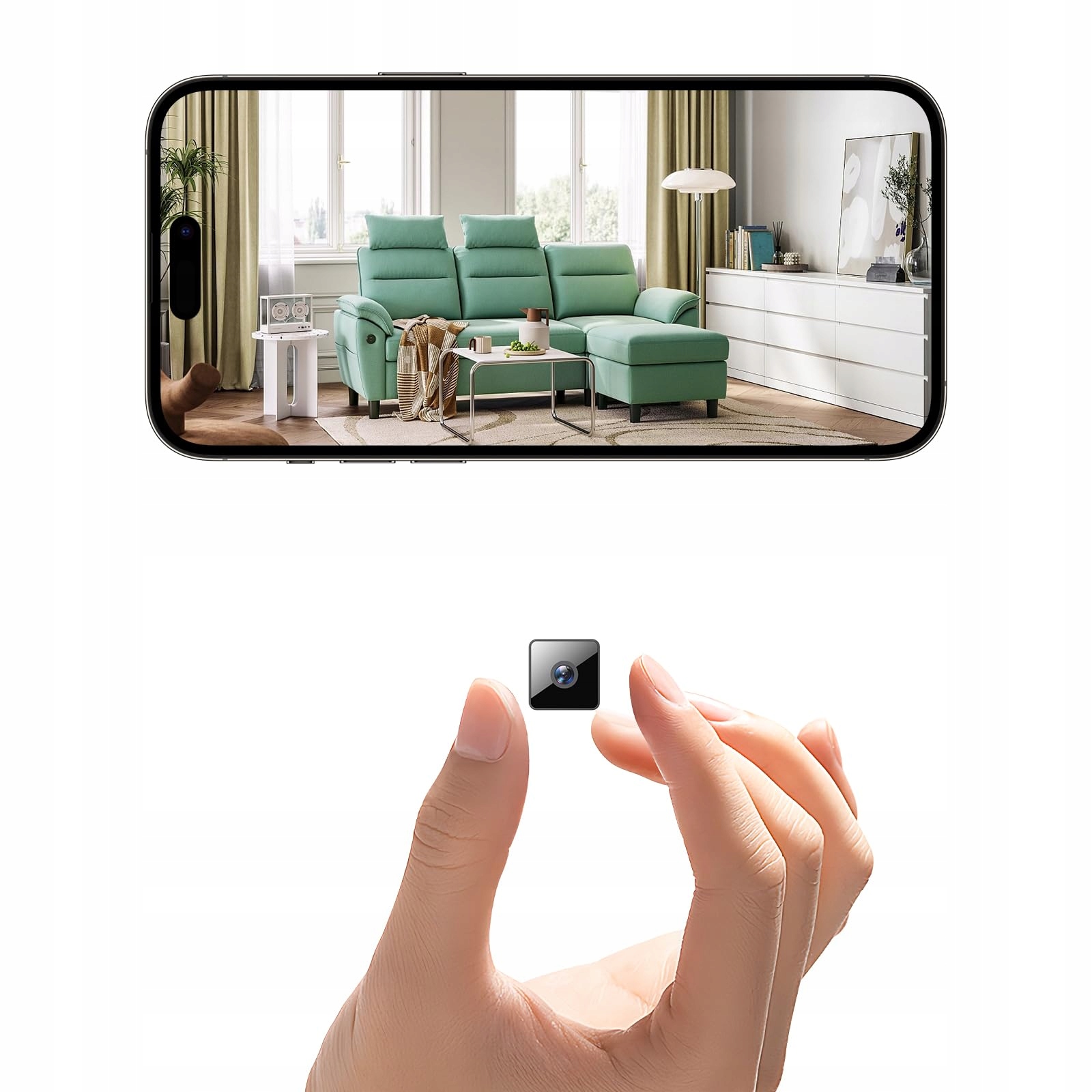 EKJANEPE Kamera WiFi 1080P Mini Nocna Detekcja Ruchu Wewnętrzna Zewnętrzna