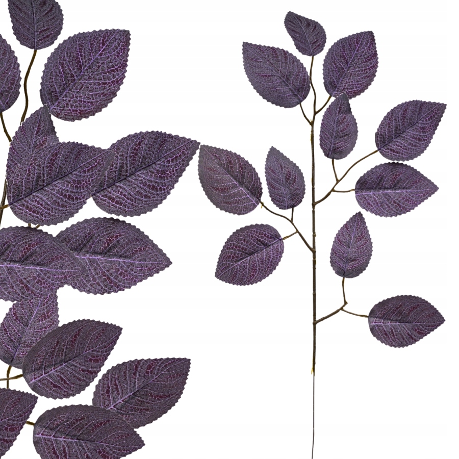 LIŚCIE SZTUCZNA ROŚLINA FIOLETOWA GAŁĄZKA DO RÓŻ DODATEK STROIKÓW BUKIETÓW