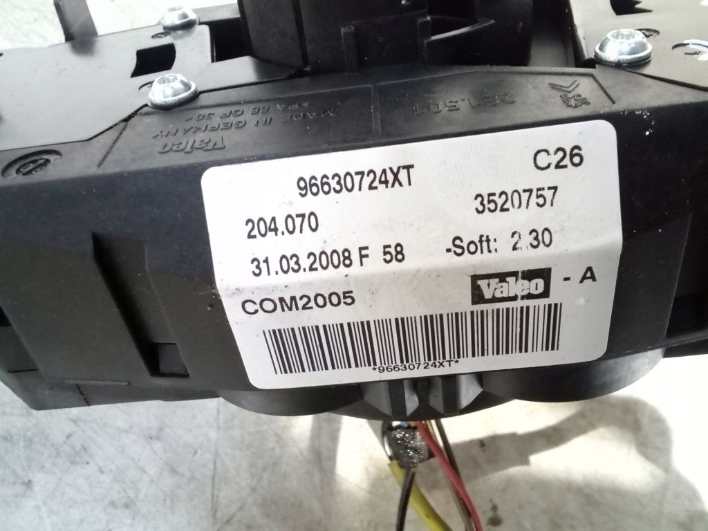 Peugeot 207 steering wheel levers and controls 96630724XT