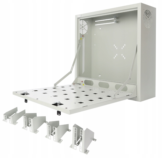 Obudowa Pulsar AWO534G na rejestrator, monitor Rack 19” pionowa szara