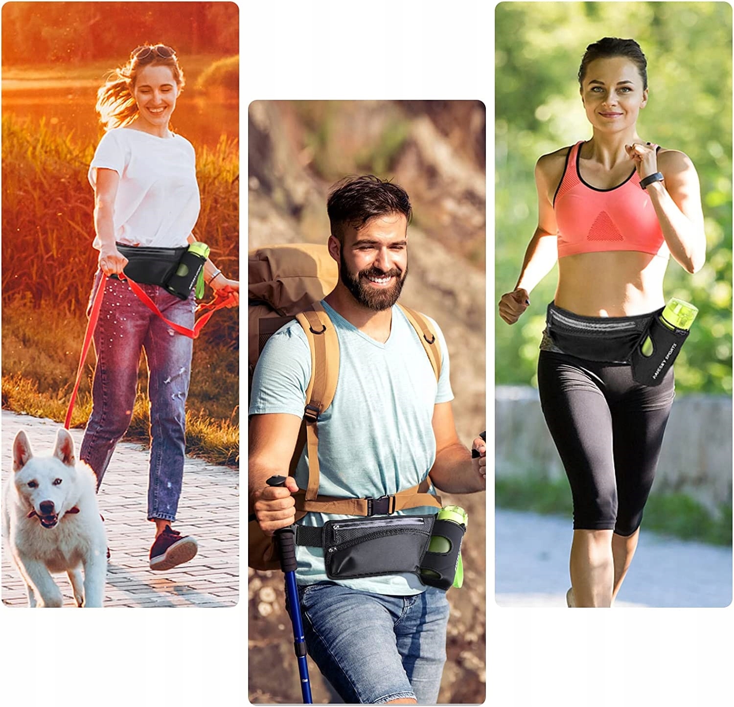 SASZETKA NERKA PAS NA SPACERY Z PSEM TELEFON BIDON Model 133B