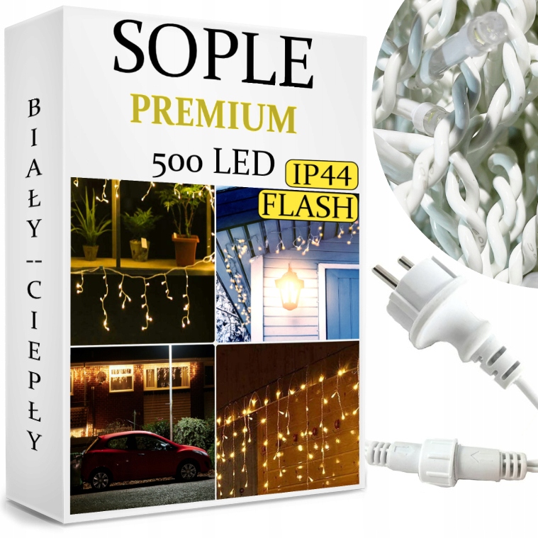 SOPLE 500 LED LAMPKI ZEWNĘTRZNE IP44 STAŁE + FLASH