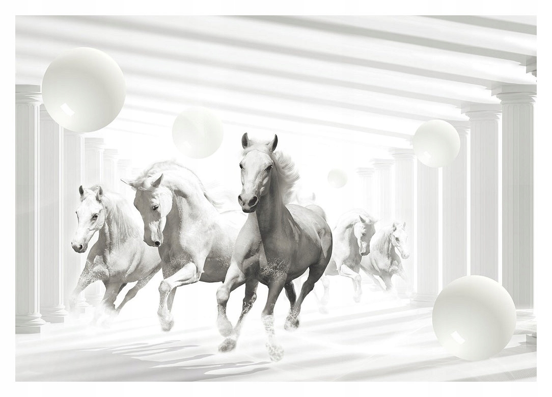 Fototapeta Bílí koně Harmonie pohybu 300x210 Elegance a dynamika lepidlo