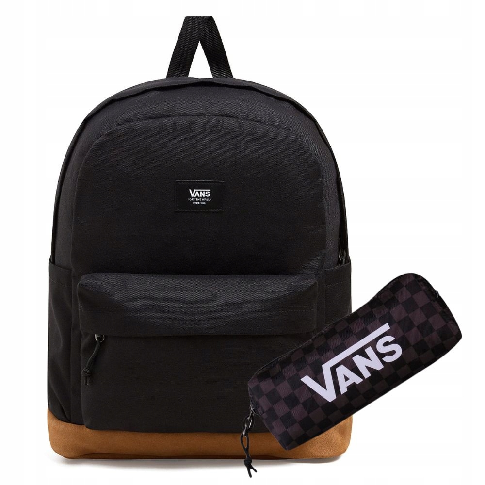 Sada batoh Vans Old Skool Sport černý šachovnicový penál