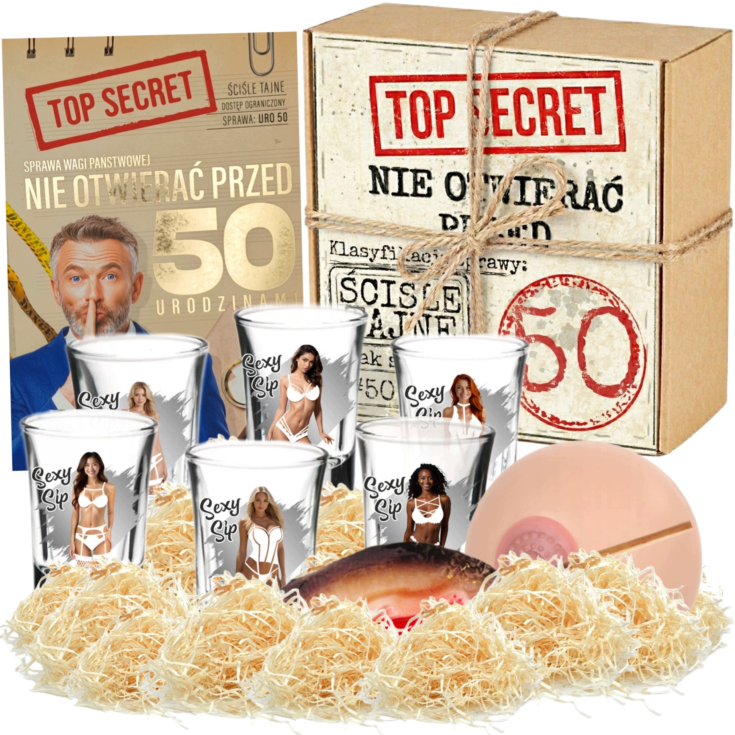 Vtipný Dárek k 50. narozeninám pro muže sada Top Secret Gadgets