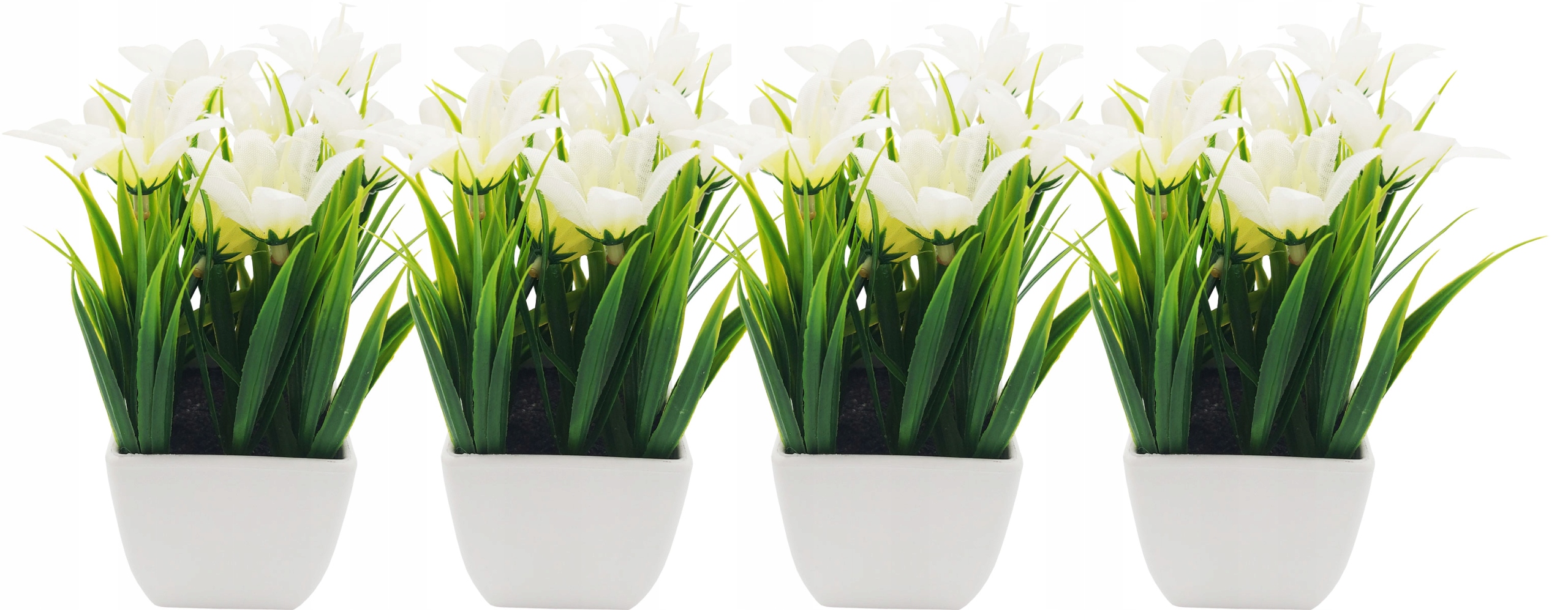 

Sztuczne Kwiaty 4szt w doniczce kwiatki 17cm