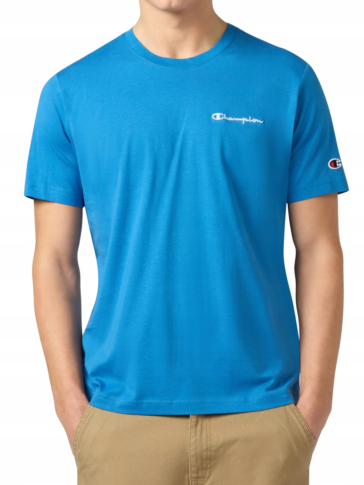 Tričko pánské Champion 221798-BS220 bavlněné sportovní modré XL