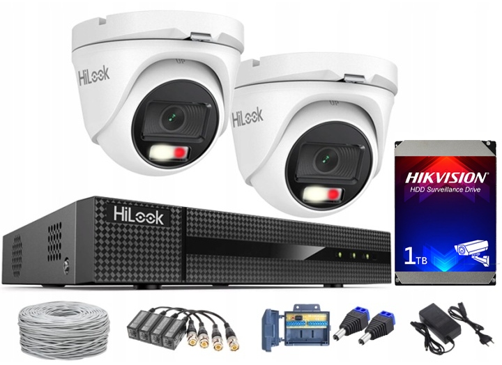 Sada na monitorovanie 5Mpx Ahd Led Ir 2 kamier HiLook By Hikvision