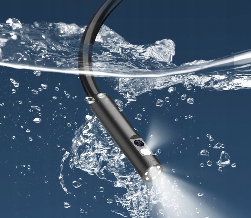 ENDOSKOP KAMERA INSPEKCYJNA SZTYWNY 5M PRZEWÓD 7 LED DUAL 5.5mm iOS Android Zawiera baterie tak