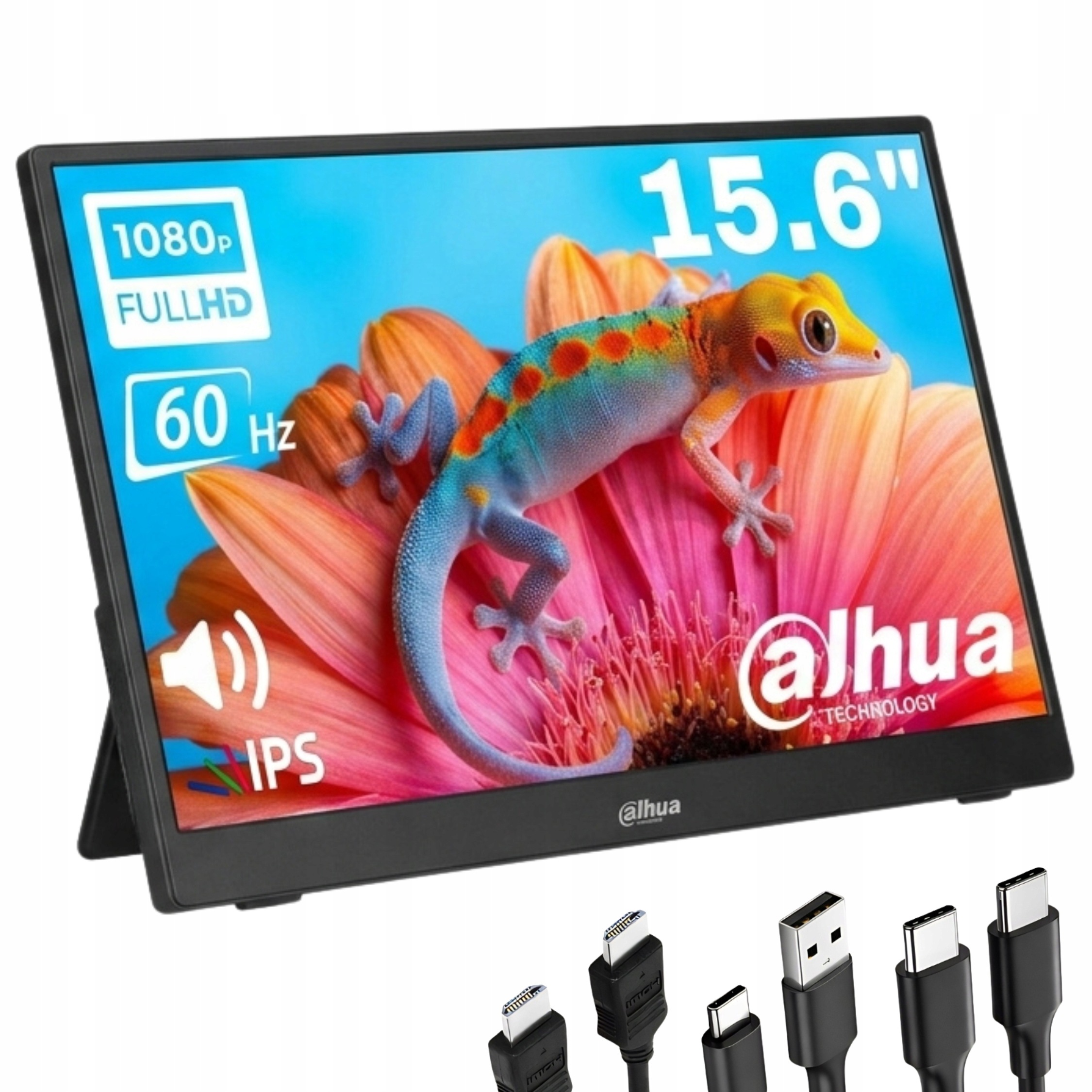 Přenosný monitor 15,6 Palců 60 Hz Full Hd Ips pro notebook Usb-c s reproduktory