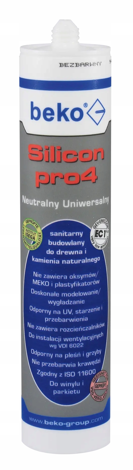 

Beko Neutralny Silikon PRO4 310ml Biały
