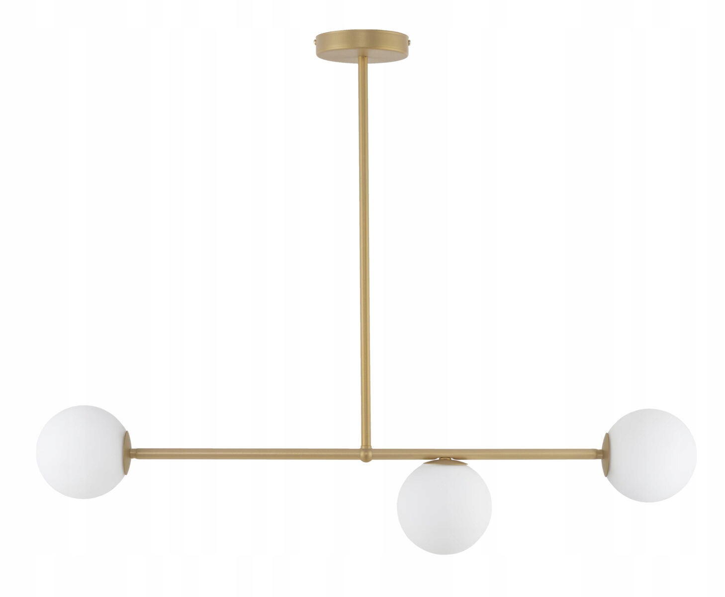 Závesná lampa Sigma Gama 3 zlatá béžová sklenená lampa biela 3xG9 86 cm