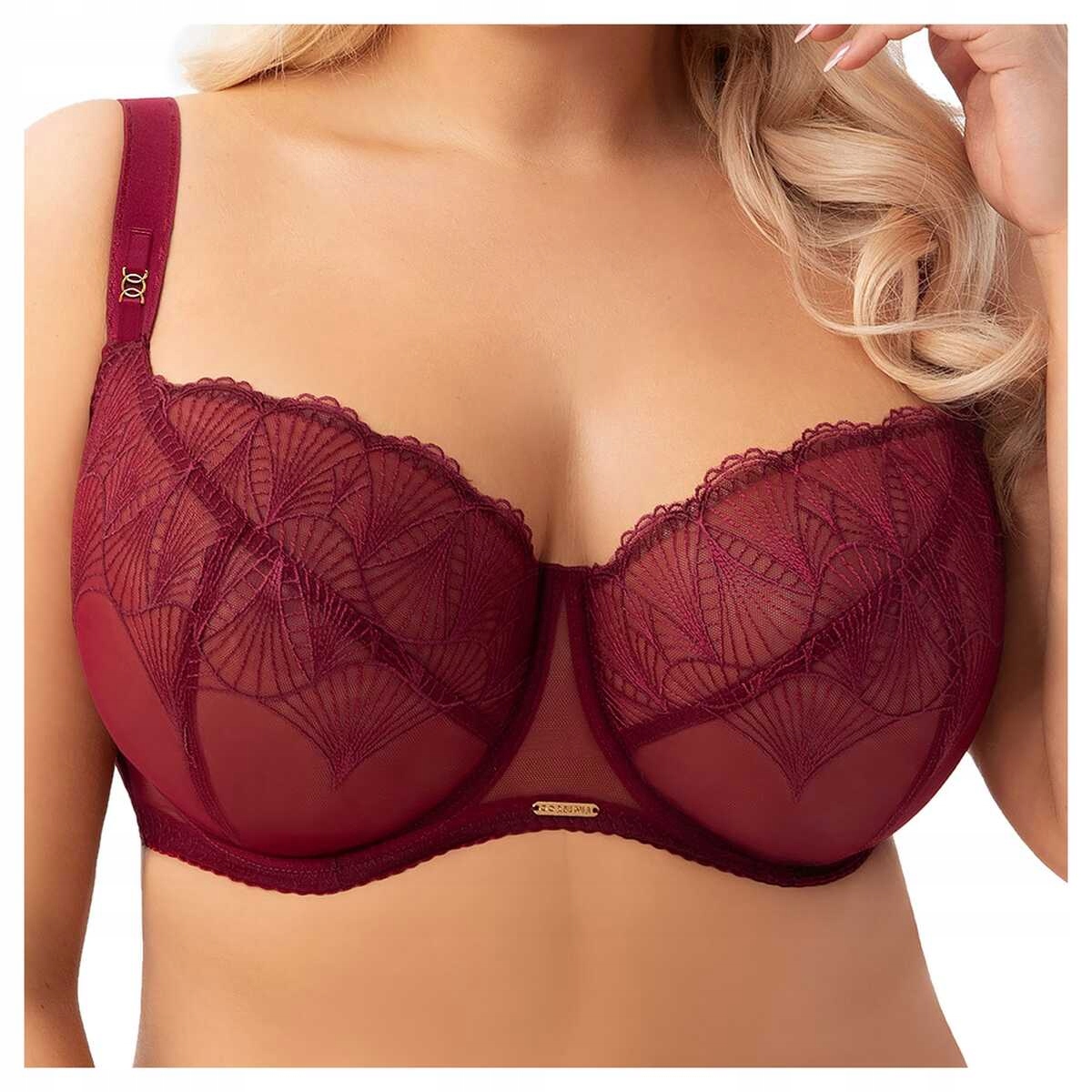 Gorsenia Podprsenka měkká krajková podprsenka soft Mira 942 vínová 80L