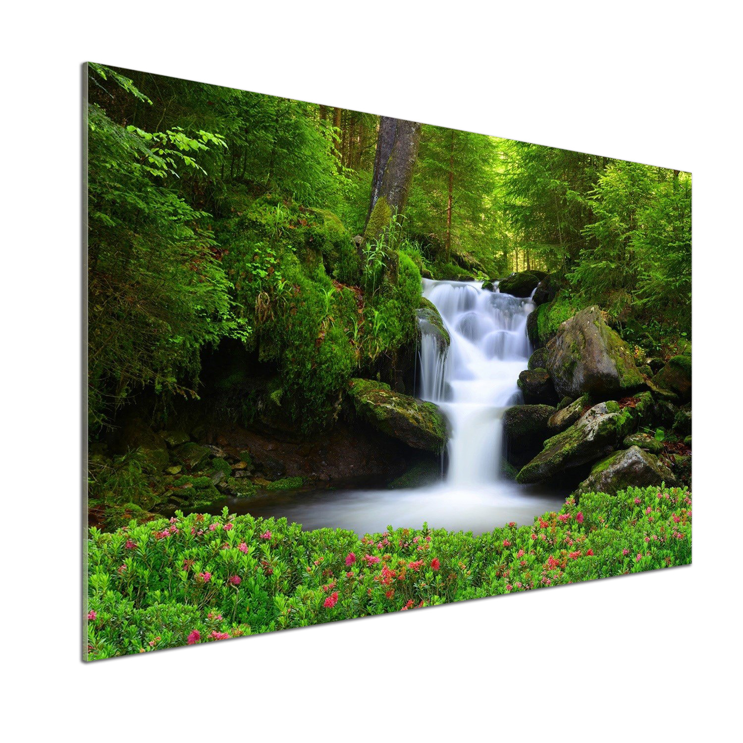 Panel do kuchyne Vodopád v lese 100x70 cm Lepidlo