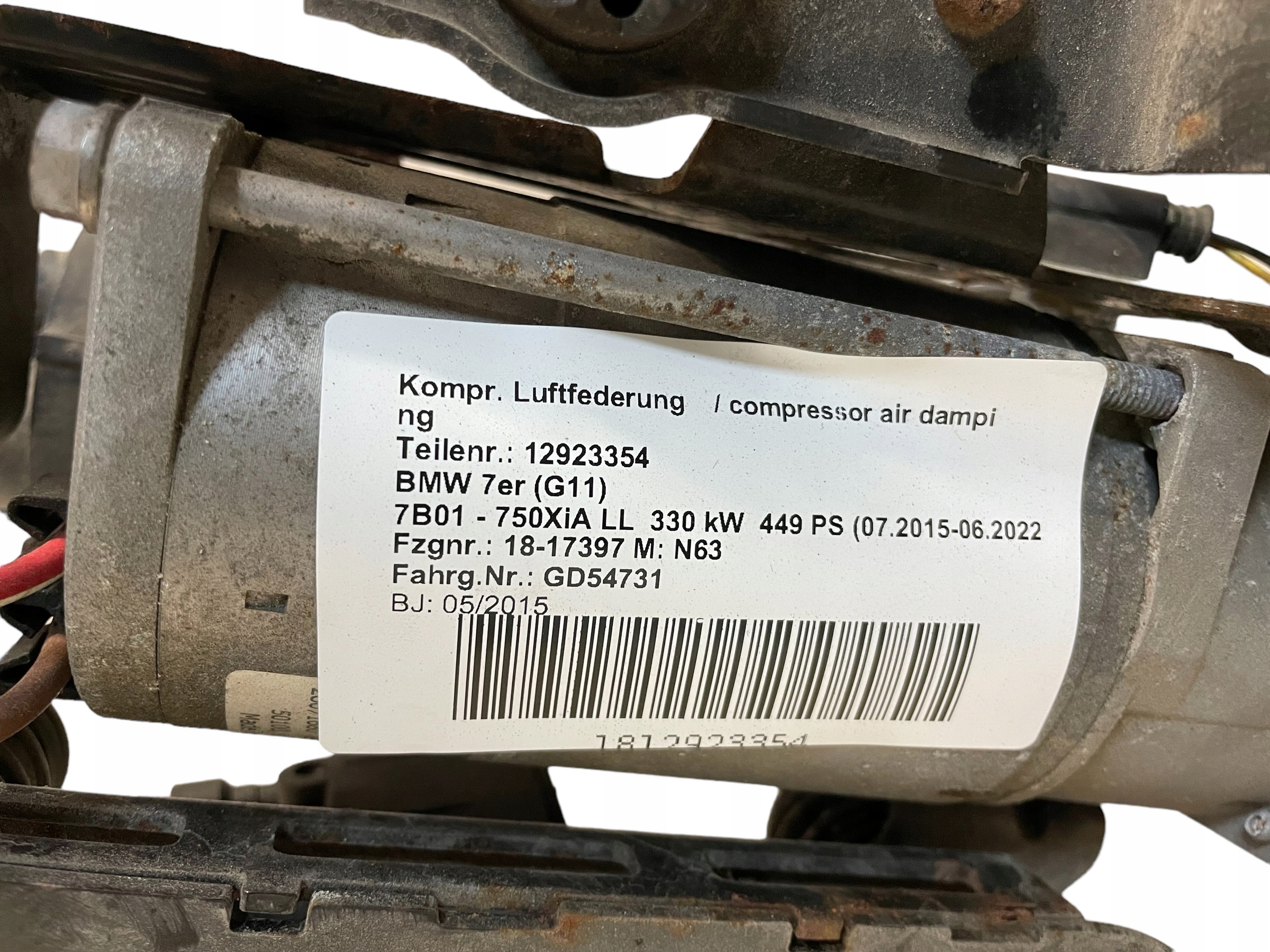 compressor; springing KOMPLET BMW 7 G11