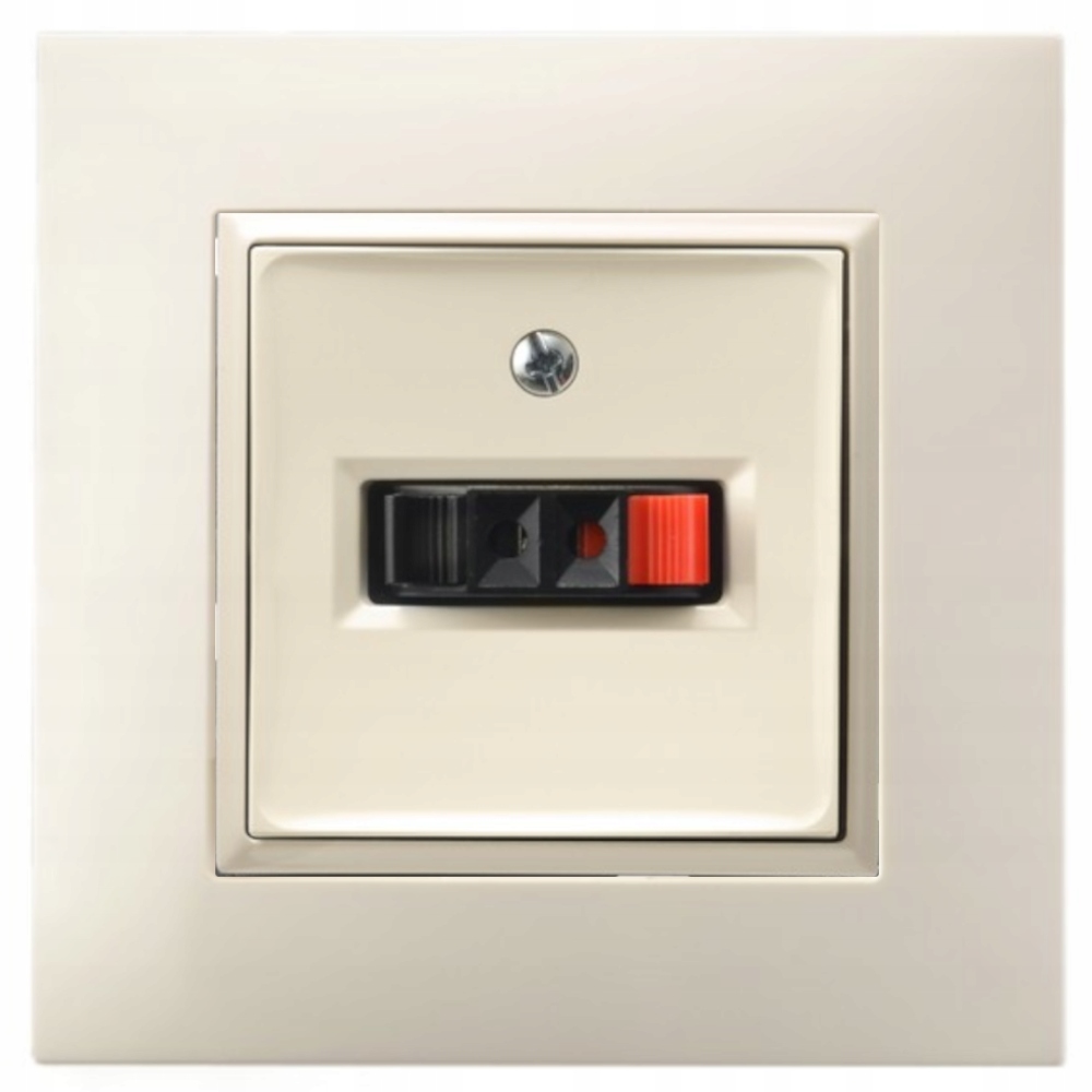 GNIAZDO GŁOŚNIKOWE POJEDYNCZE ECRU