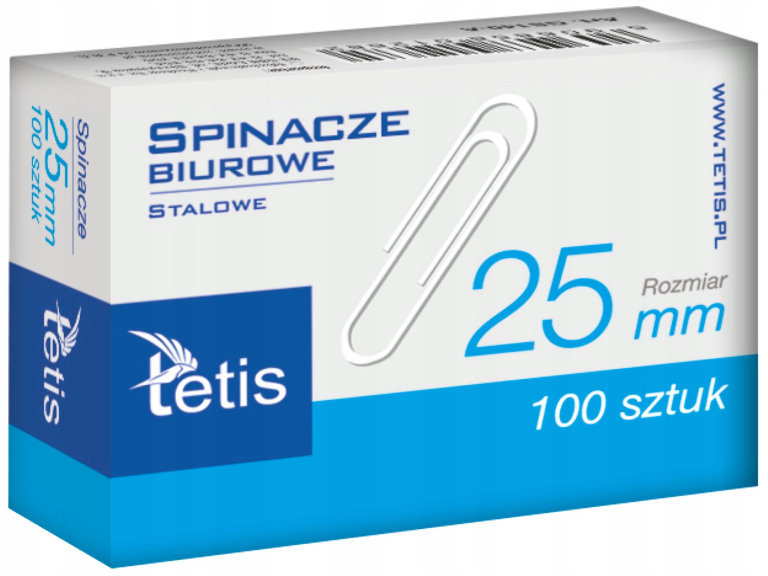 

Spinacze biurowe okrągłe Tetis GS140-A 25mm 100szt