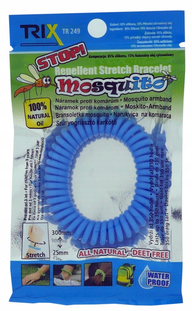 Rozciągliwa Bransoletka Przeciwko Komarom TRIX