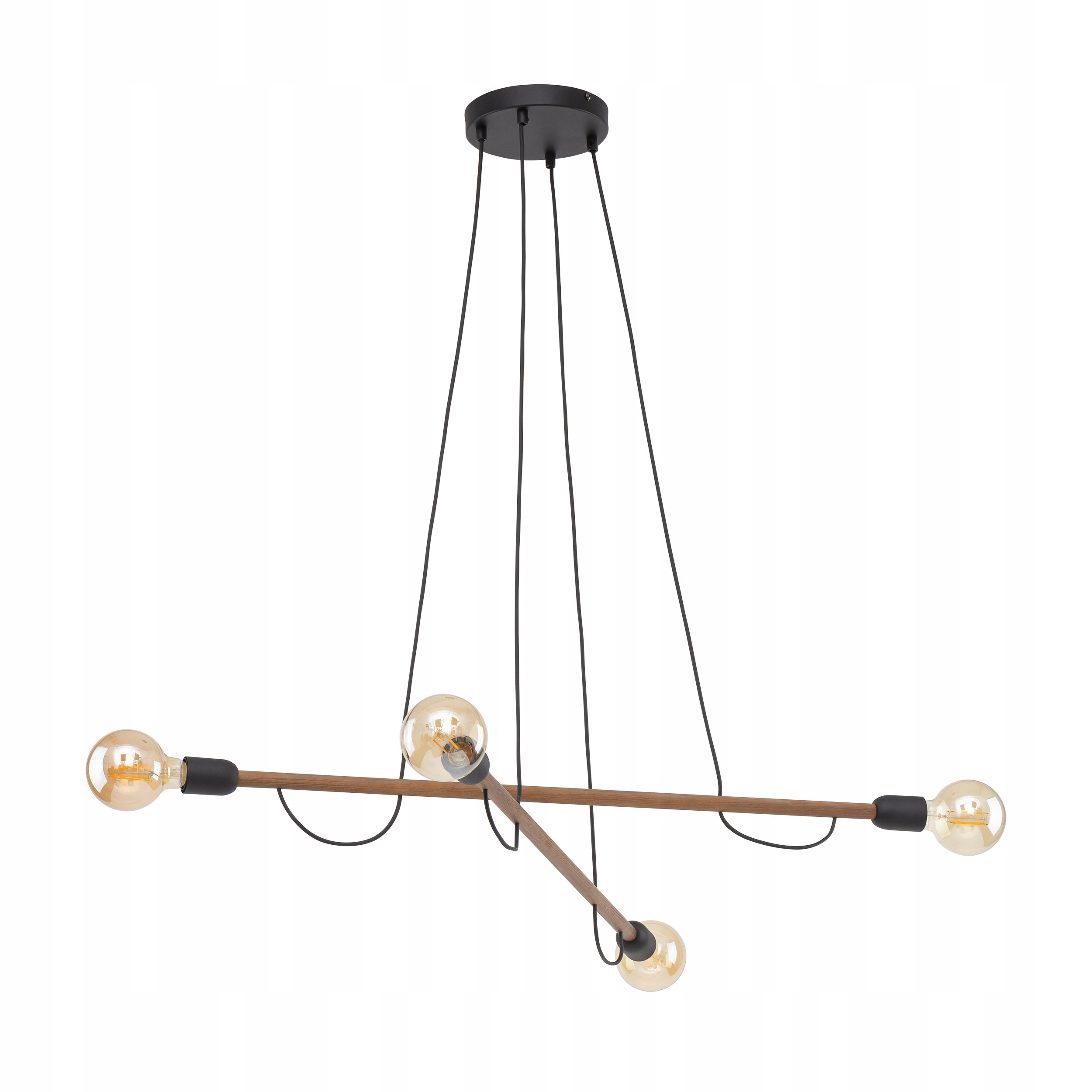 Dřevěná závěsná lampa Tk Lighting Helix Wood Ořech 4
