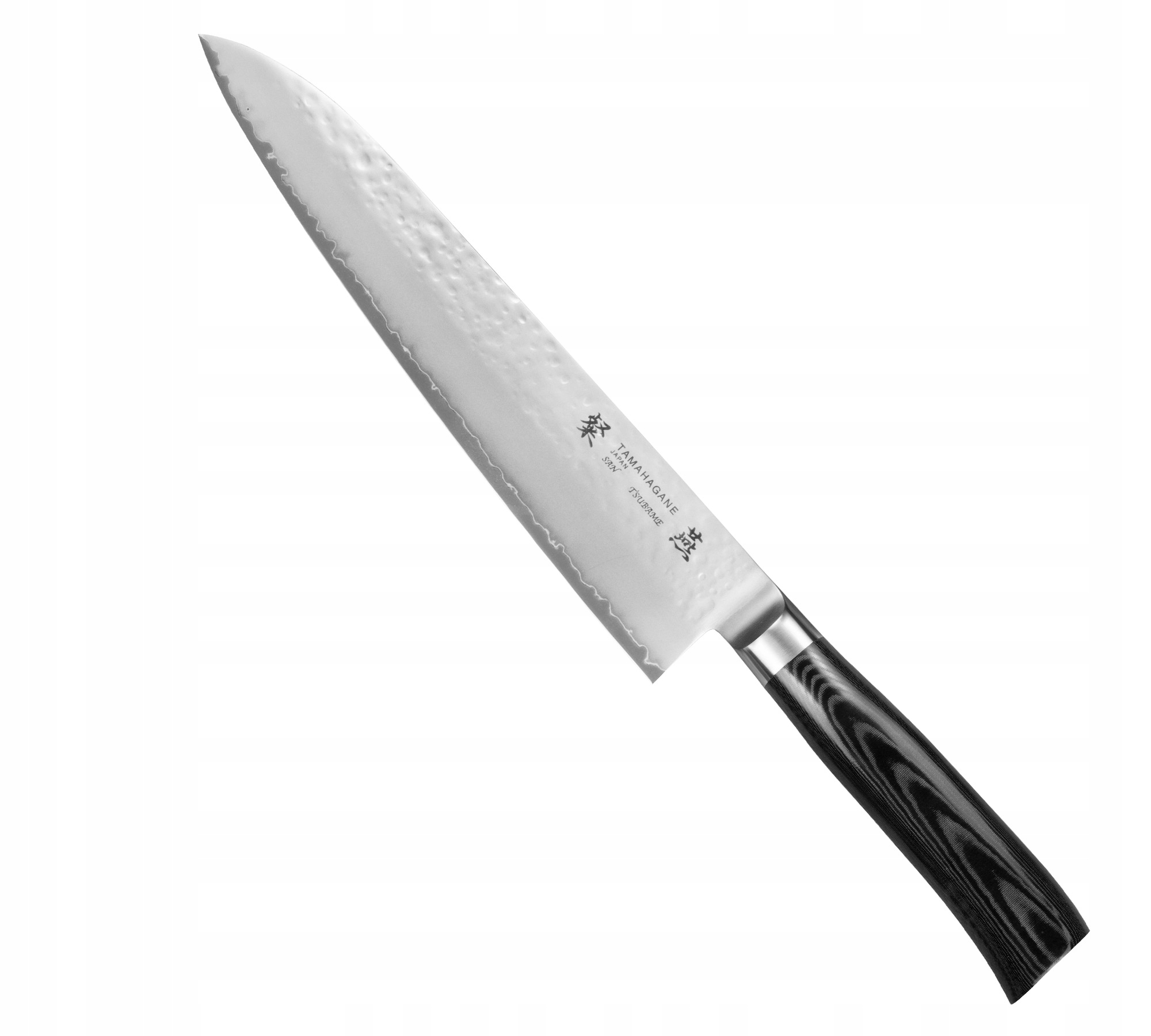 Nôž šéfa Tamahagane Tsubame Black SNMH-1104 24cm VG-5 Micarta