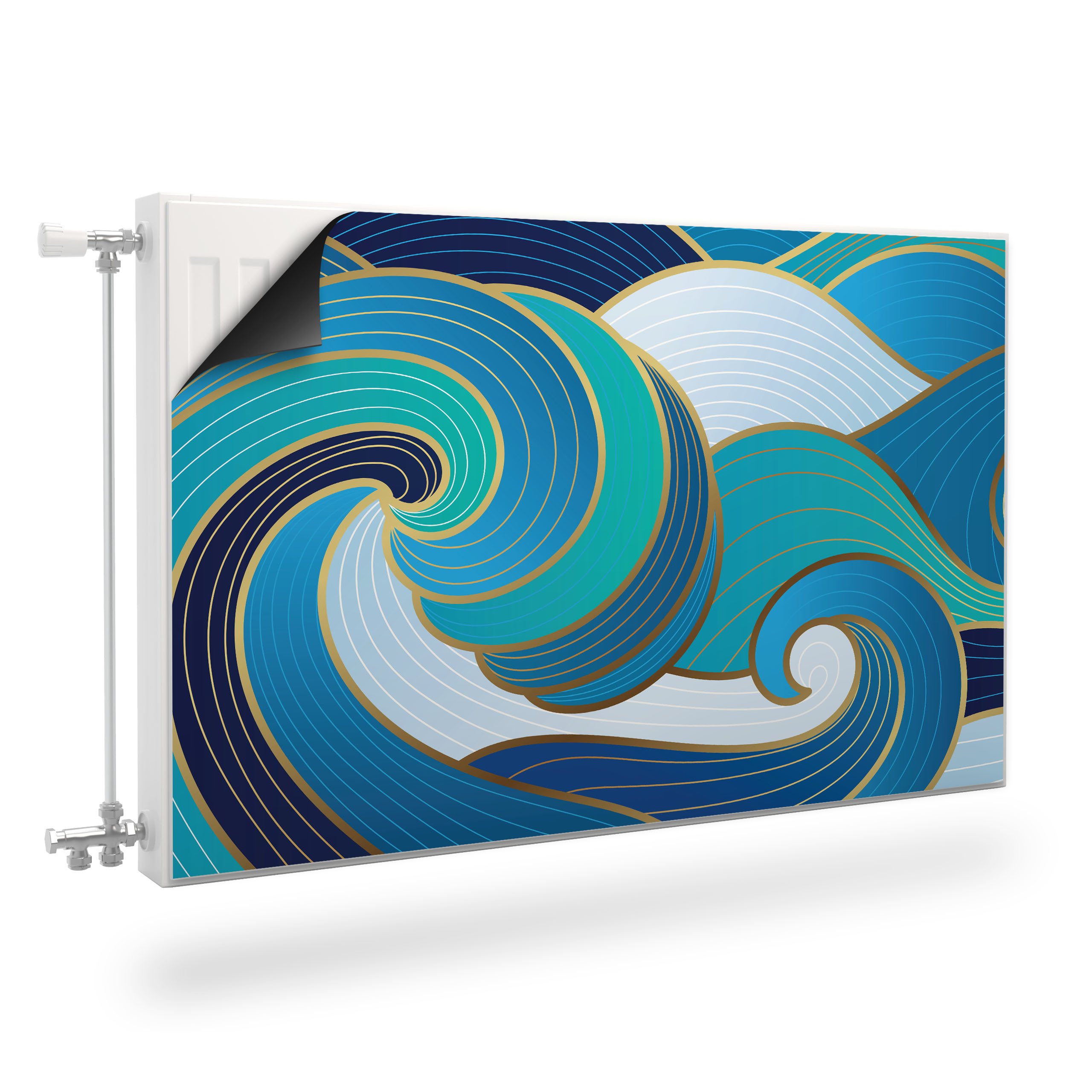 Magnetická Maskovačka Na Radiátor Abstrakce Vlny Line-art Magnet 120x60