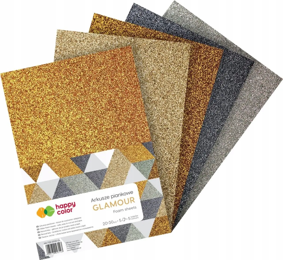 Pianka Happy Color 20x30 cm 5 ark Glamour