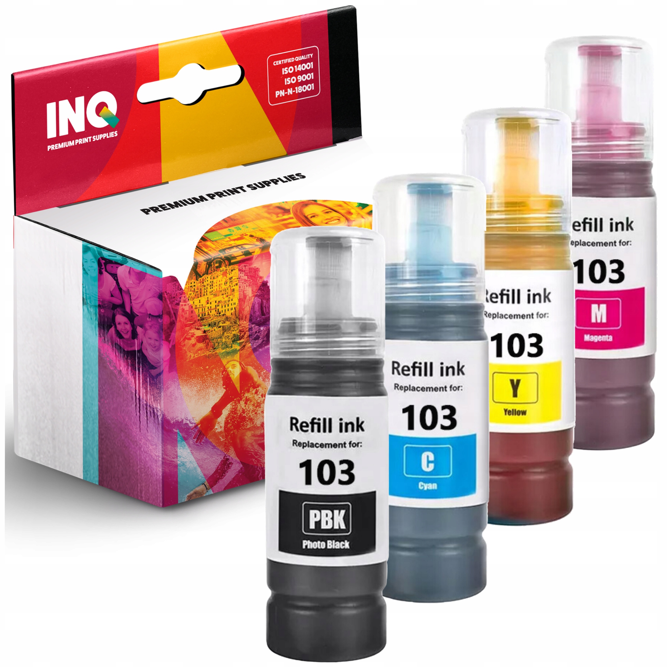 

4x tusze 103 XL do Epson ecotank l3150 l3110 l3160